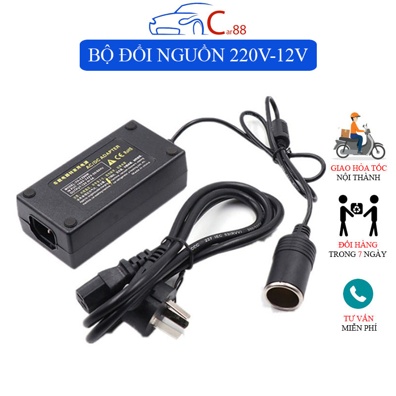 Bộ Chuyển Đổi Nguồn Điện 220V Sang 12V Sử Dụng Cho Máy Hút Bụi Ô Tô 2