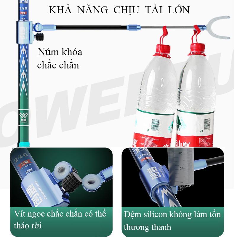 Chống Cần Săn Hàng CHUANG WEI , Gác Cần Câu Carbon cao cấp KK-31