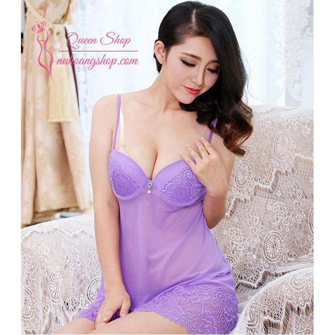 Váy ngủ cao cấp VNS290A-đầm ngủ có gọng nâng ngực