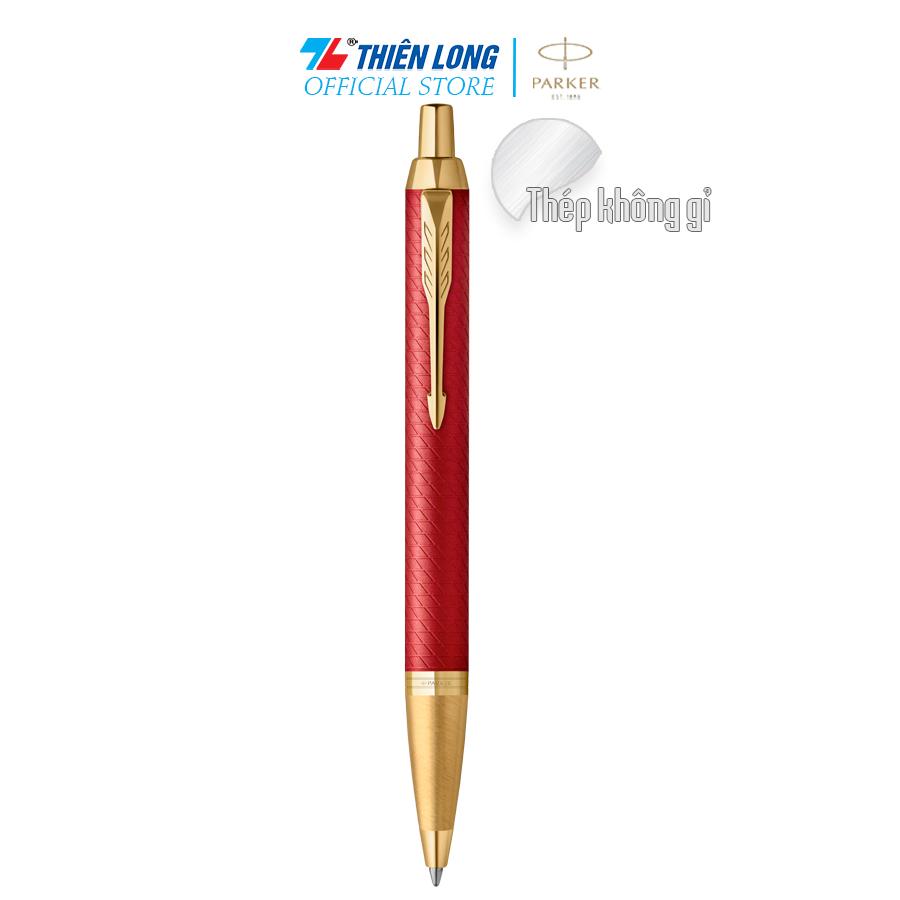 Bút bi cao cấp Parker IM PRM X-Red GT GB-2143644 - Thép không gỉ