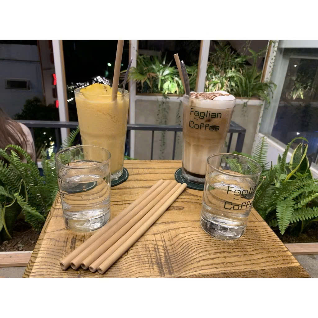 Hộp 15 ống hút tre tự nhiên 12*10cm - An toàn, thân thiện môi trường