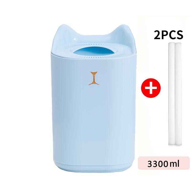 3.3L Máy Tạo Độ Ẩm Không Khí Đôi Vòi Phun Tinh Dầu Thơm Hương Thơm Khuếch Tán Tinh Dầu Siêu Âm Khuếch Tán Hương Thơm Phun Sương Tạo Bàn Nhà