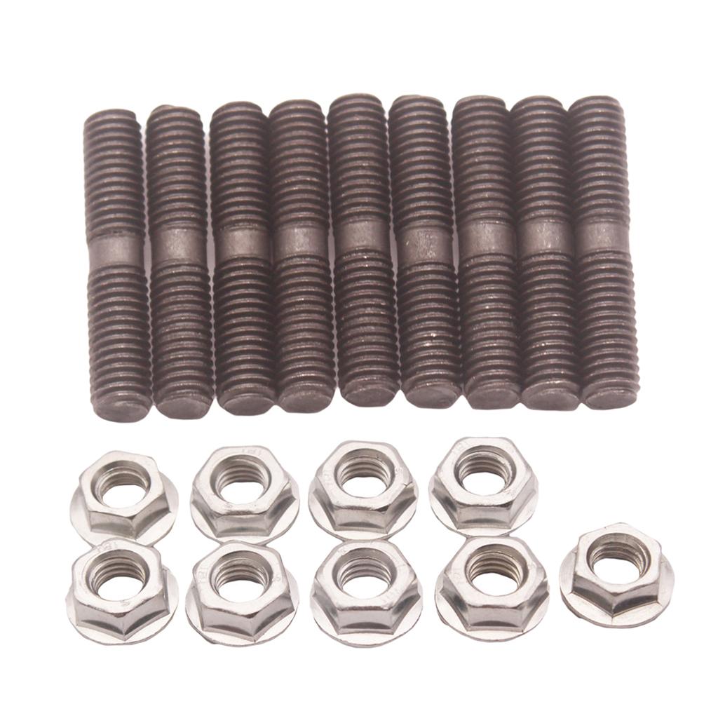9 X Turbo Studs +Lock Nut for S13 S14 S15 CA18 Garrett T2 T25 T28 Tu