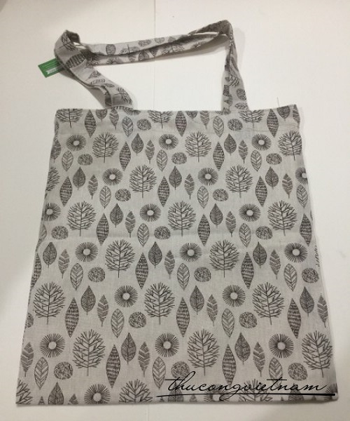 Túi tote vải vintage đơn giản - 30x40cm