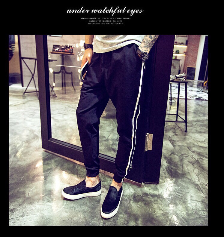 Quần Jogger Nam Co Dãn 4 Chiều JG11_Ống Bo Dáng Thể Thao Cạp Chun Phối Sọc