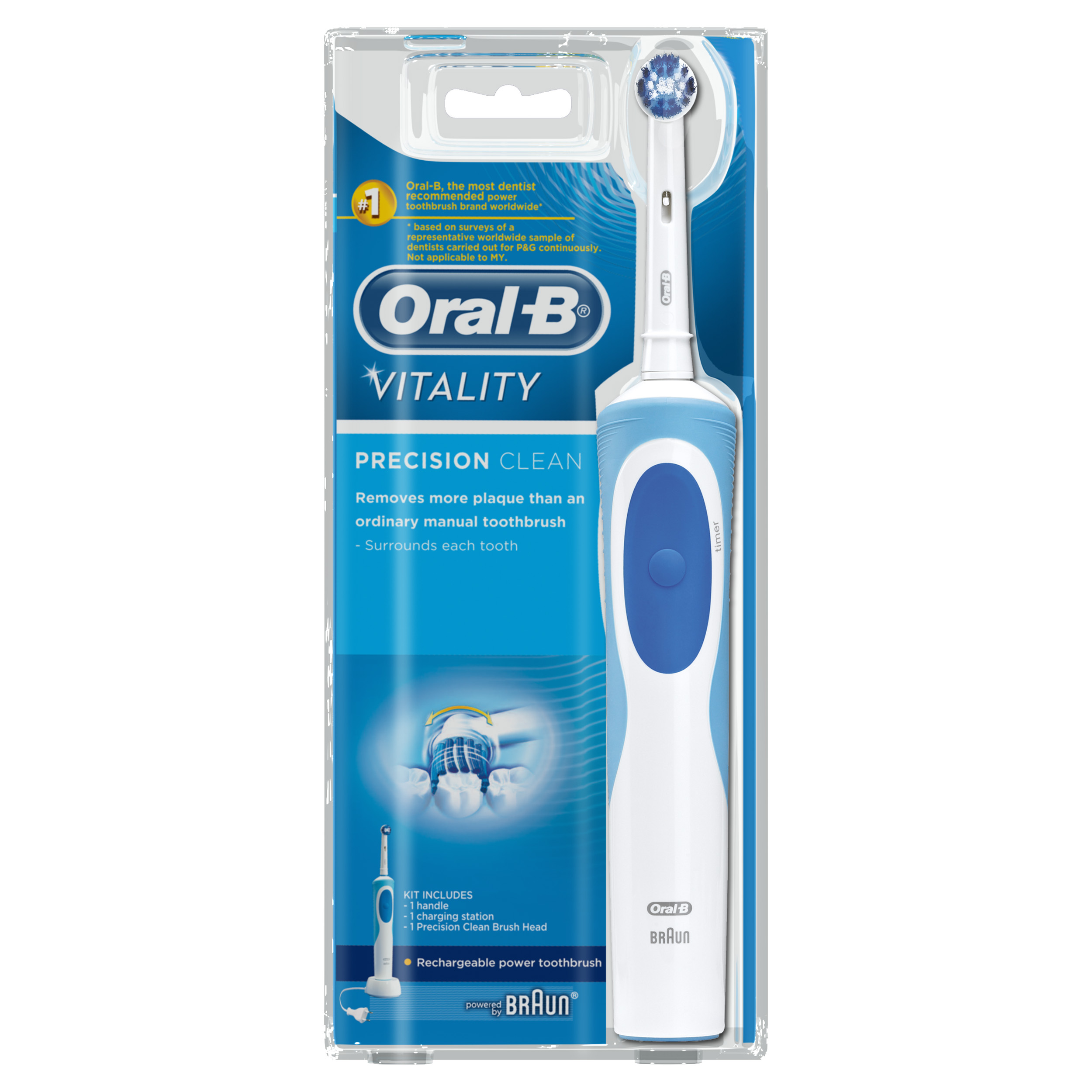 Đầu Bàn chải điện ORAL-B Vitality Precision Clean Làm Sạch 100% Mảng Bám Từng Kẽ Răng Hộp 2 Cái