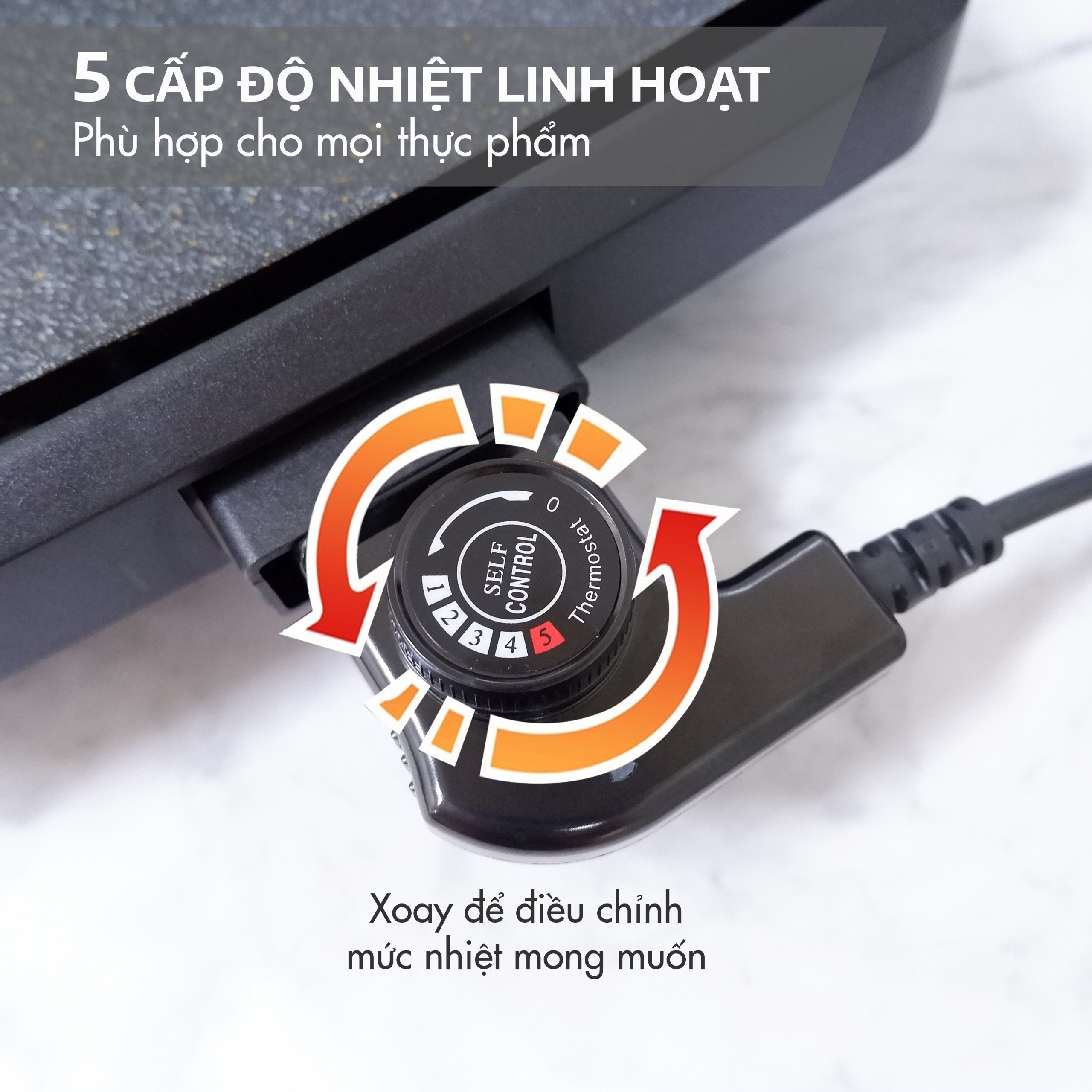 Bếp nướng điện không khói SK540 công suất 1800W, có khay tháo rời dễ dàng vệ sinh hàng nhập khẩu