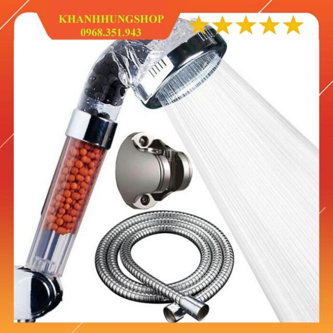 Bộ tay sen tắm tăng áp có lọc nano tròn