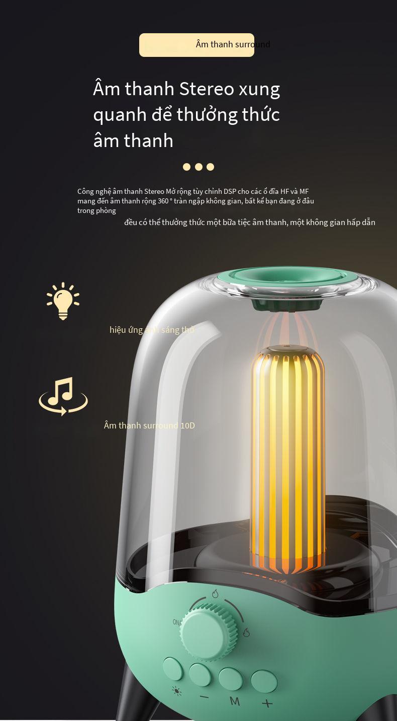 Phong cách mới nhất thương mại điện tử mới LP-20 đèn ngủ thông minh quà tặng loa bầu không khí nhẹ với thẻ radio Loa Bluetooth