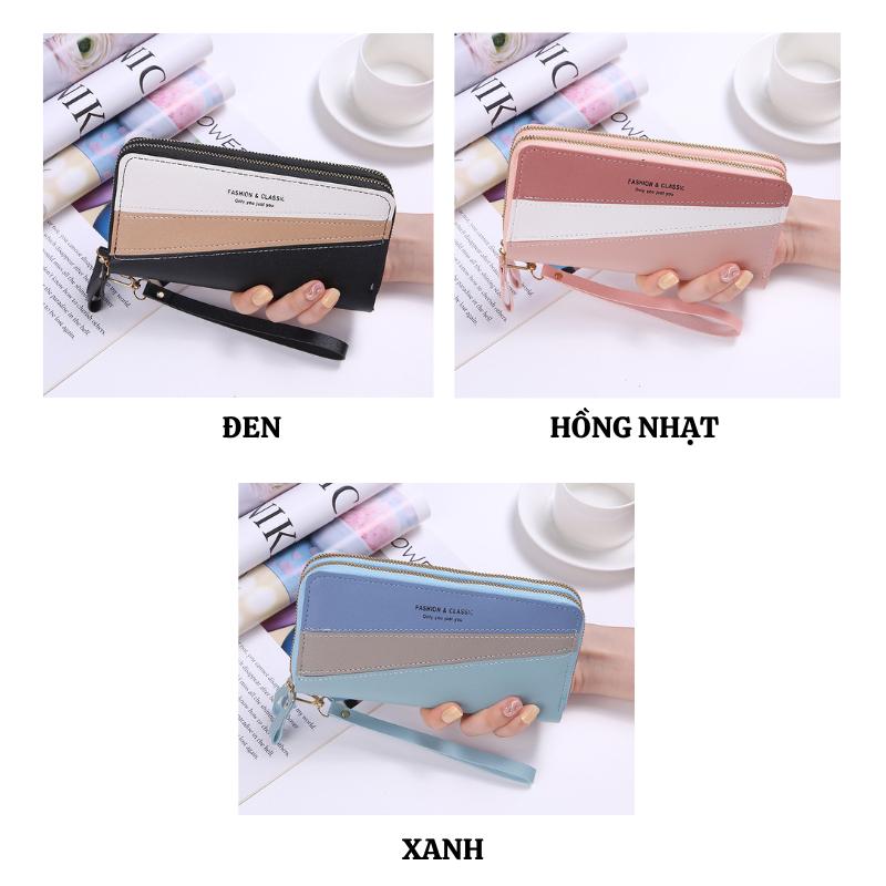 Ví nữ cầm tay dáng dài thời trang Hàn Quốc cao cấp nhiều ngăn đựng tiền dễ thương đẹp giá rẻ LUKADO VDCT52