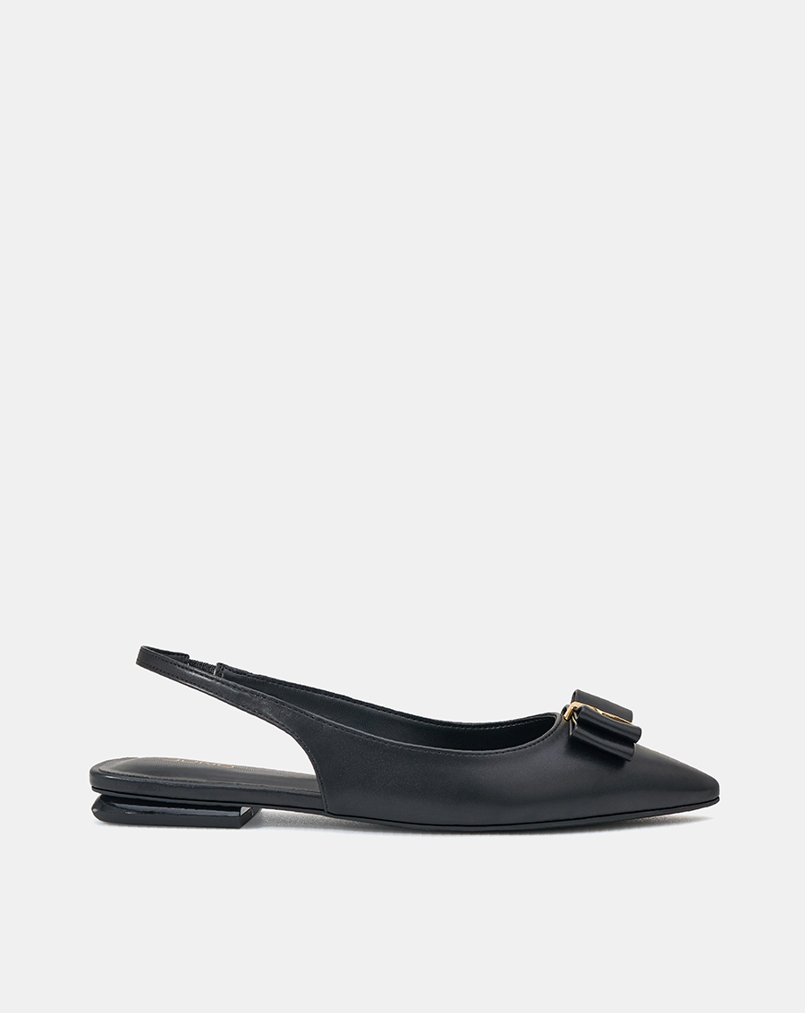 Giày Búp Bê Nữ 3cm Thời Trang JUNO Slingback Trang Trí Nơ BB03120
