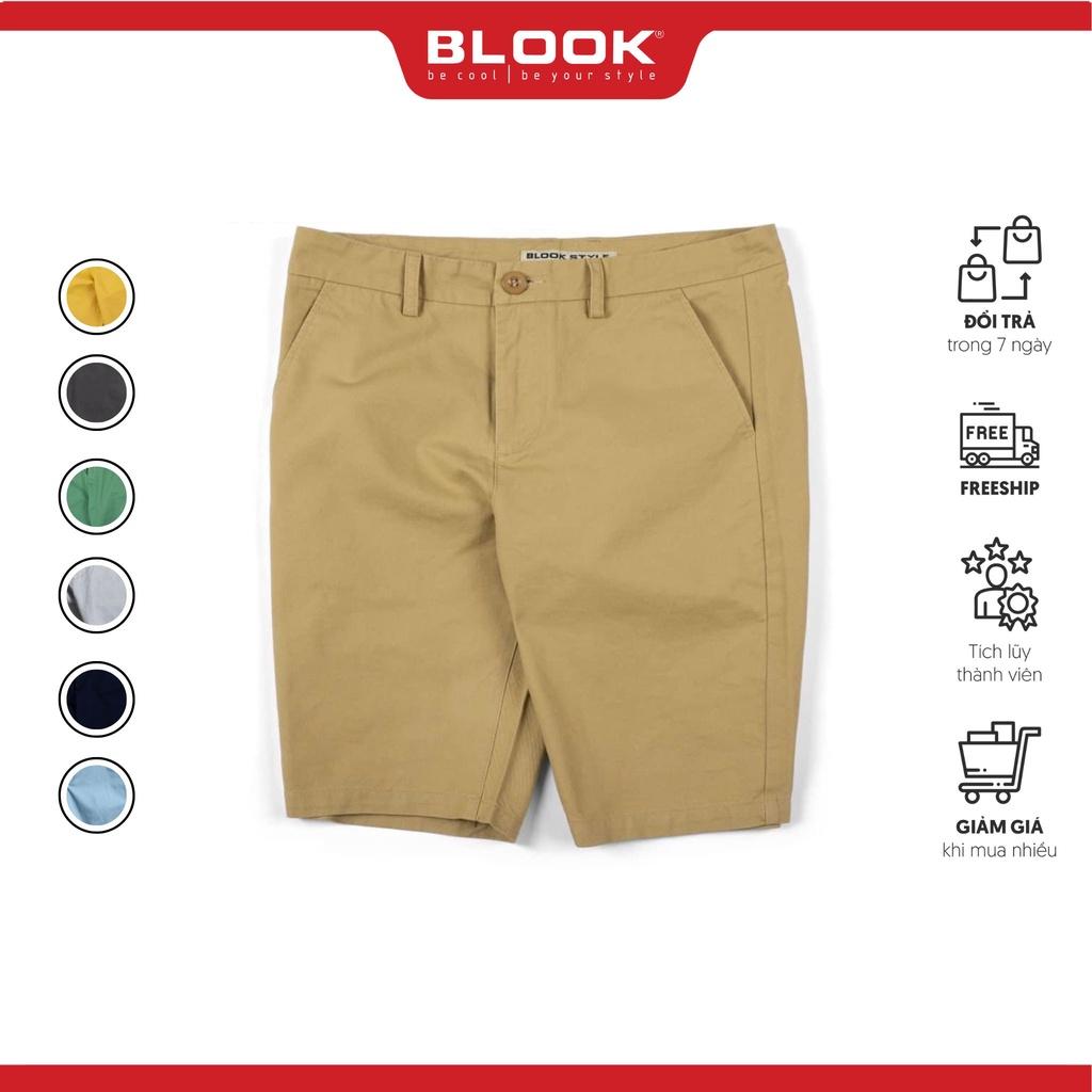 Quần short kaki nam BLOOK chất vải kaki phom lửng ngang gối 30081