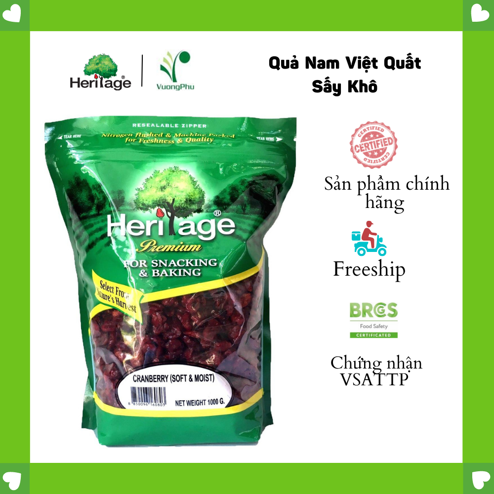 Quả nam việt quất - Cranberry sấy khô Heritage Thái Lan 1kg