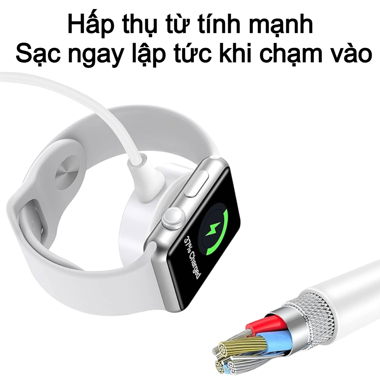 Dây sạc Choetech T401 Ap-ple Watch USB A  công suất 3W dài 1M (Hàng chính hãng)