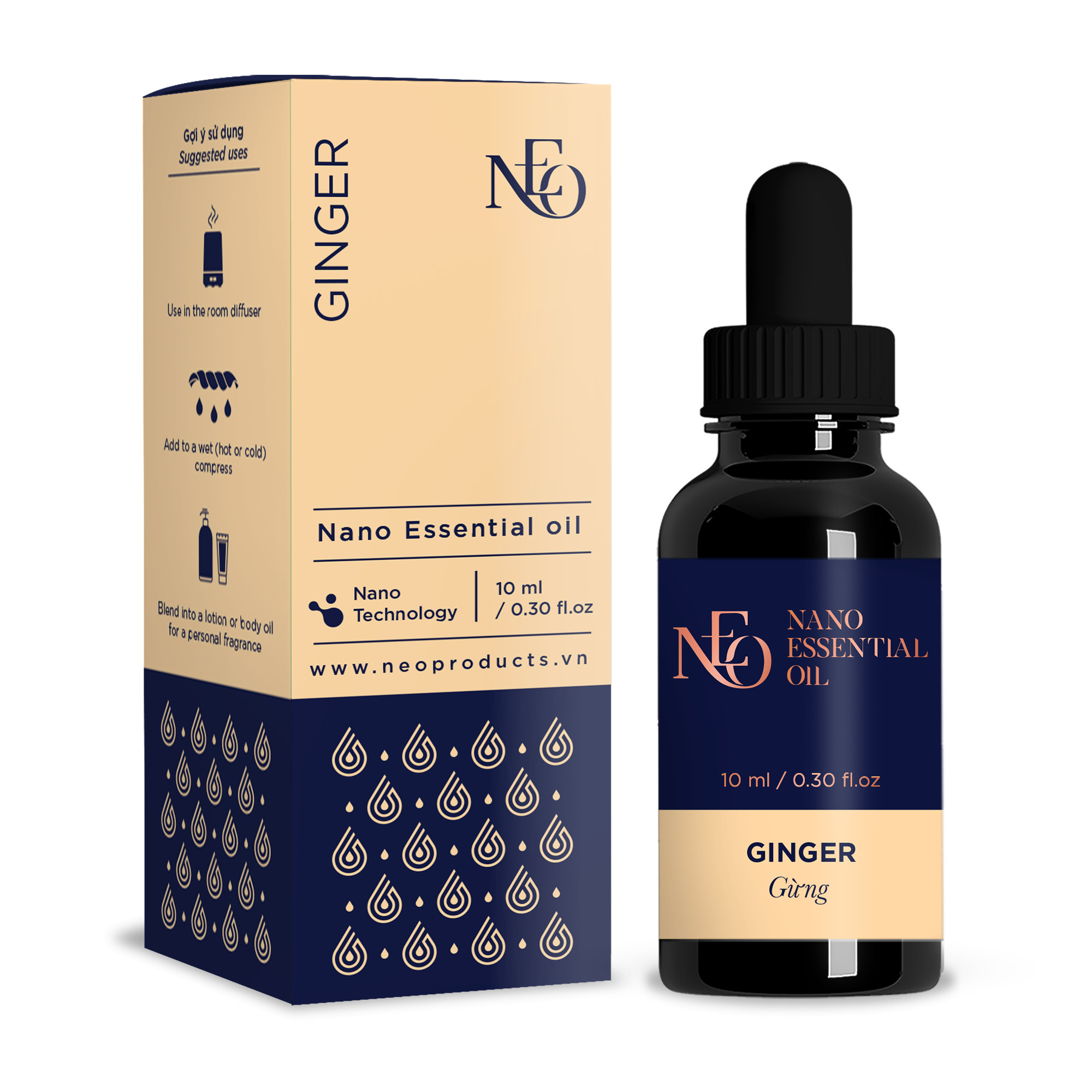 Tinh Dầu Thiên Nhiên Nano Gừng 10ml