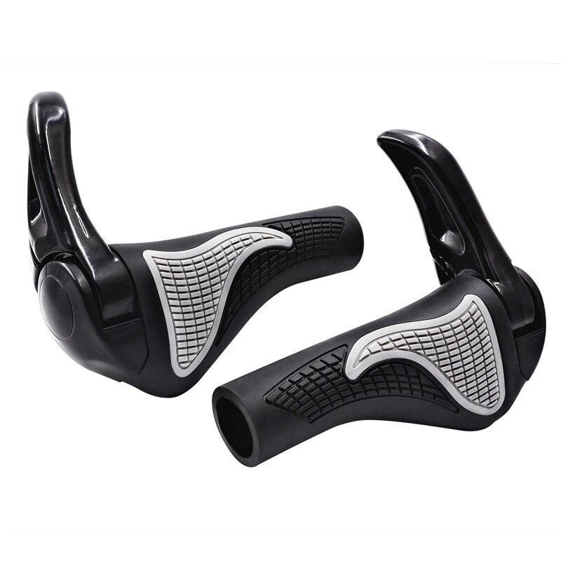 Cycling Mountain Bicycle Bike Grips Black White Handlebar Grips Handle Bar Grip End LOCK-ON Ergonomic Bicycle Accessories