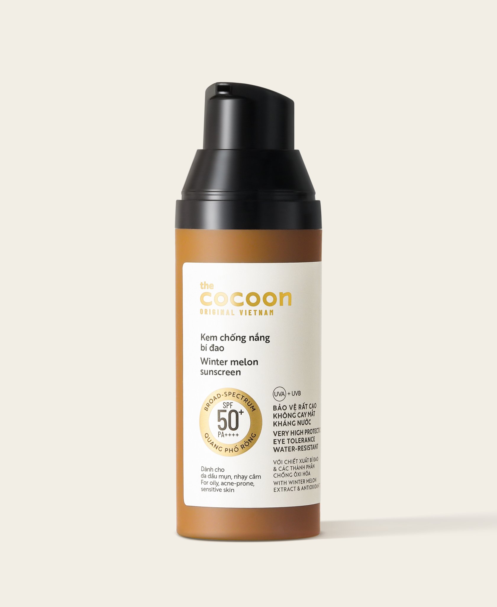 Kem Chống Nắng Bí Đao Cocoon 50ml - Quang phổ rộng, bảo vệ rất cao SPF 50+, PA++++