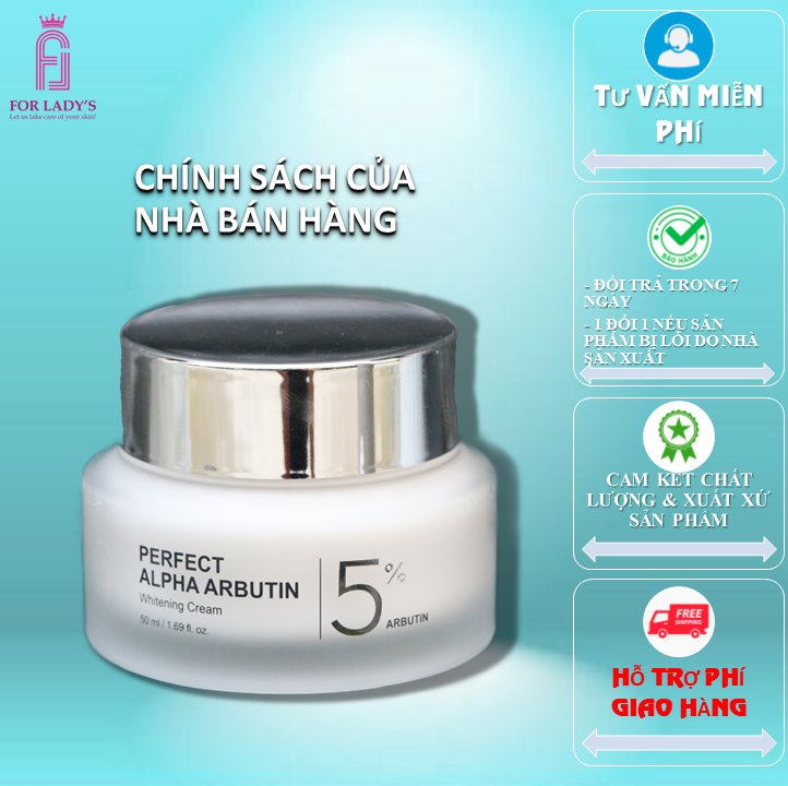 Kem dưỡng làm trắng giữ ẩm chống lão hóa da 50ml- Alpha Arbutin Whitening 5%