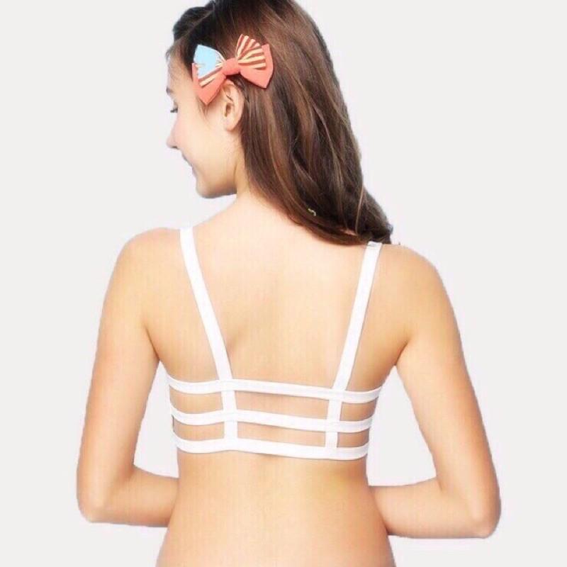 Áo lót nữ, áo bra cotton 3 dây có mút ngực, freesize >52kg