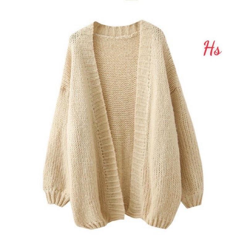 ÁO KHOÁC CARDIGAN TRƠN NỈ PHA LEN NÂU CHOCO XÁM - ÁO CADIGAN XÁM CÚC CÀI BASIC ULLZANG - ÁO CARDIGAN CỔ TIM HÀNG CÚC GIỮ