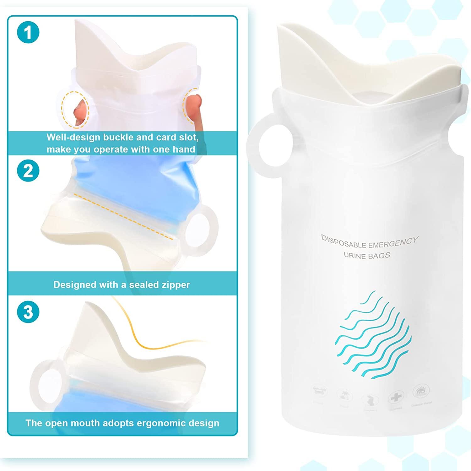 20 gói 700ML Túi đựng nước tiểu dùng một lần khẩn cấp, Túi đựng nước tiểu khi đi cắm trại Túi đựng nước tiểu Unisex Túi nôn