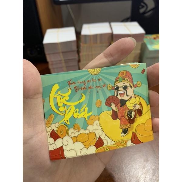 100 Tem dán năm mới cán bóng 6*8cm