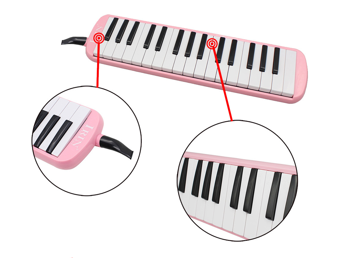 Kèn Melodion, Melodica, Pianica - Irin SP-32K (SP32K) - 32 phím, màu hồng, nhựa ABS an toàn, không độc hại - Hàng chính hãng