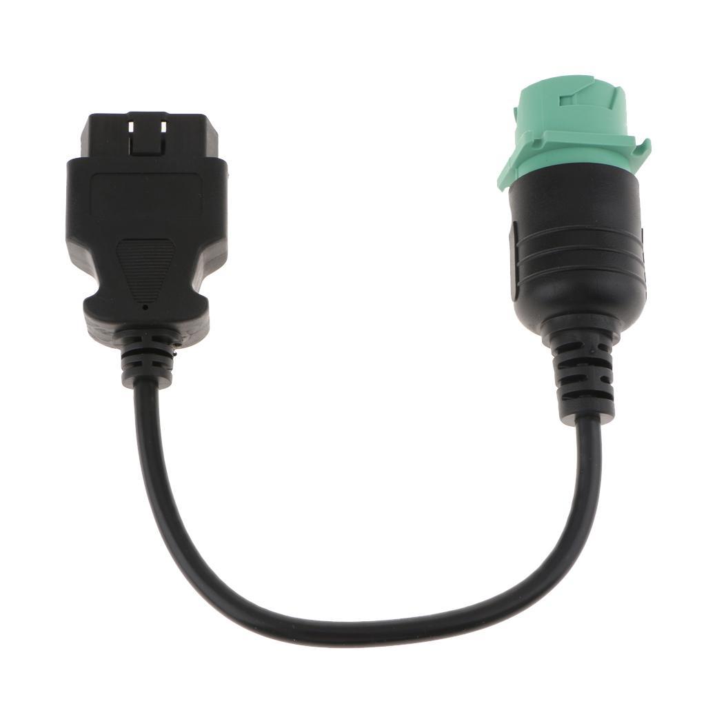 Pair 9 Pin Male to OBDII 16 Pin Adapter Connector Cable for Truck