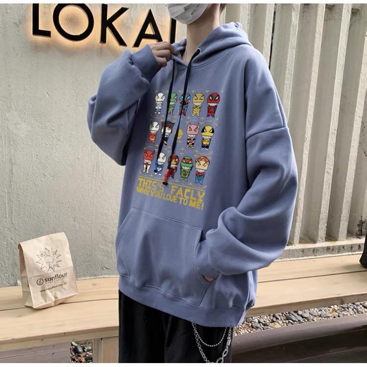 ÁO HOODIE NỈ NAM IN HÌNH SIÊU ANH HÙNG CỰC DỄ THƯƠNG