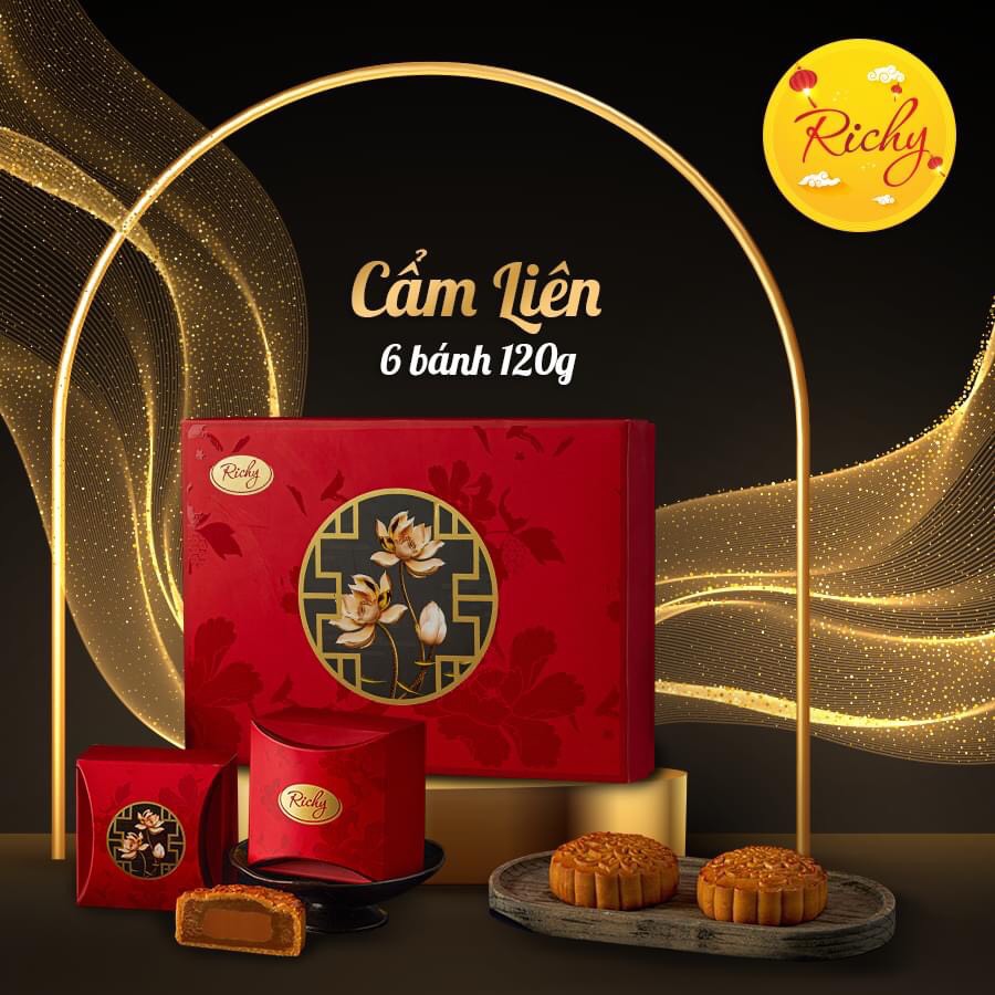 Bánh trung thu Richy hộp cao cấp - bộ Cẩm Liên