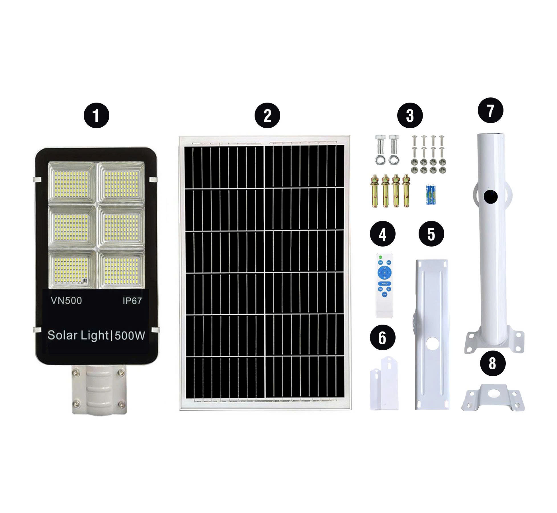 Đèn đường năng lượng mặt trời 300W