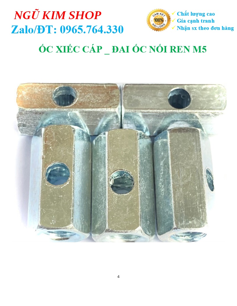 ỐC XIẾC CÁP _ ĐAI ỐC NỐI REN M5