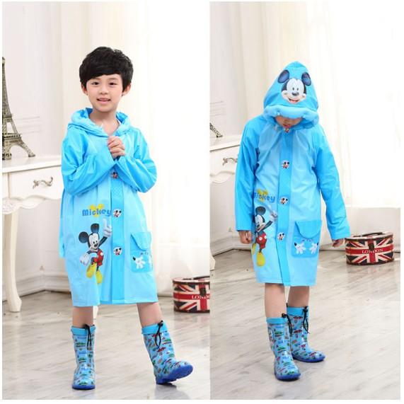 Áo mưa trẻ em cao cấp, Áo mưa cho bé hoạt hình disney dễ thương mẫu mới không kèm ủng