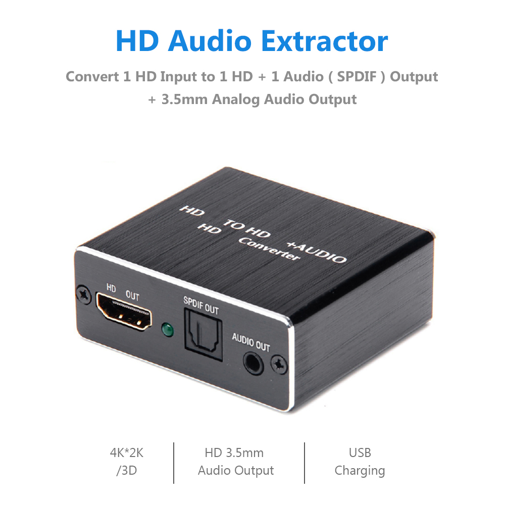 Bộ Chuyển Đổi Âm Thanh HD Sang HD + 3,5mm, SPDIF, COAXlAL, 2CH / 5.1CH Với USB