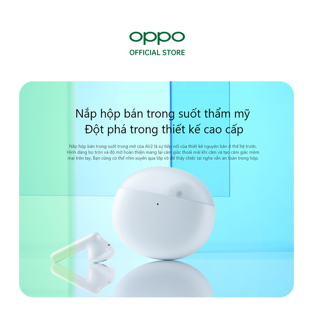 Hình ảnh Tai Nghe True Wireless OPPO Enco Air 2 | Chống Ồn Thông Minh Ai | Màng Loa Mạ Titan 13.4mm | Hàng Chính Hãng