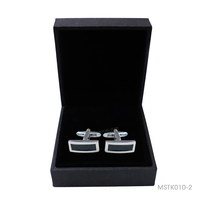 Khuy măng set, cufflinks măng set-Khuy măng set cài áo cho nam  màu trắng kim MSTK010