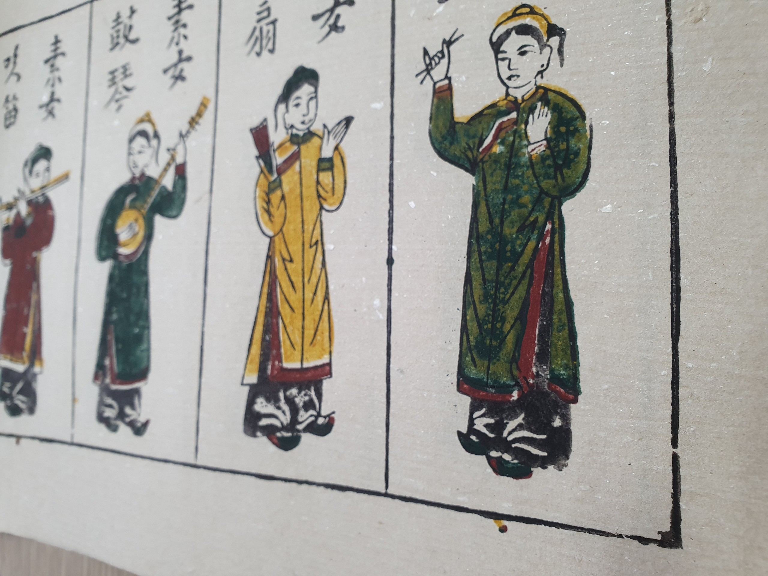 Tranh Tố nữ - Tranh dân gian Đông Hồ - Dong Ho folk woodcut painting