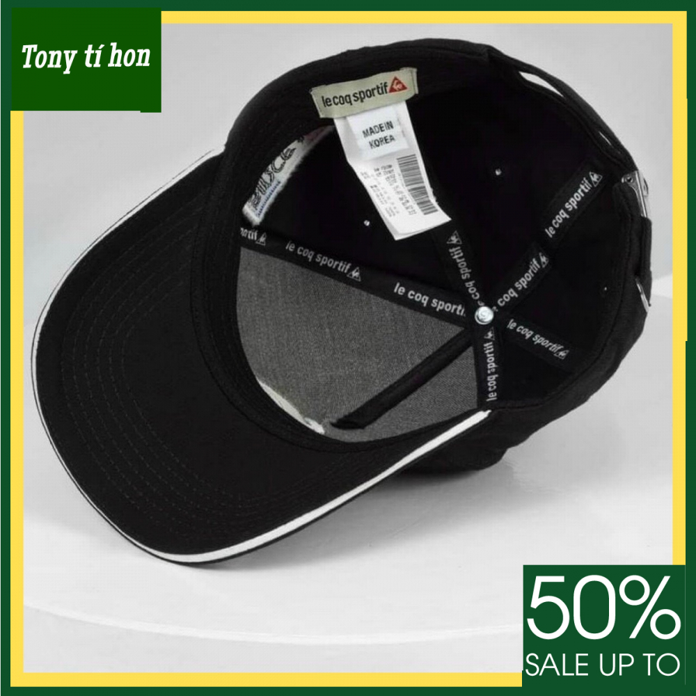 Tony tí hon - Mũ/nón kết lưỡi trai LeCoq thêu con gà trống thời trang nam nữ cao cấp - màu đen