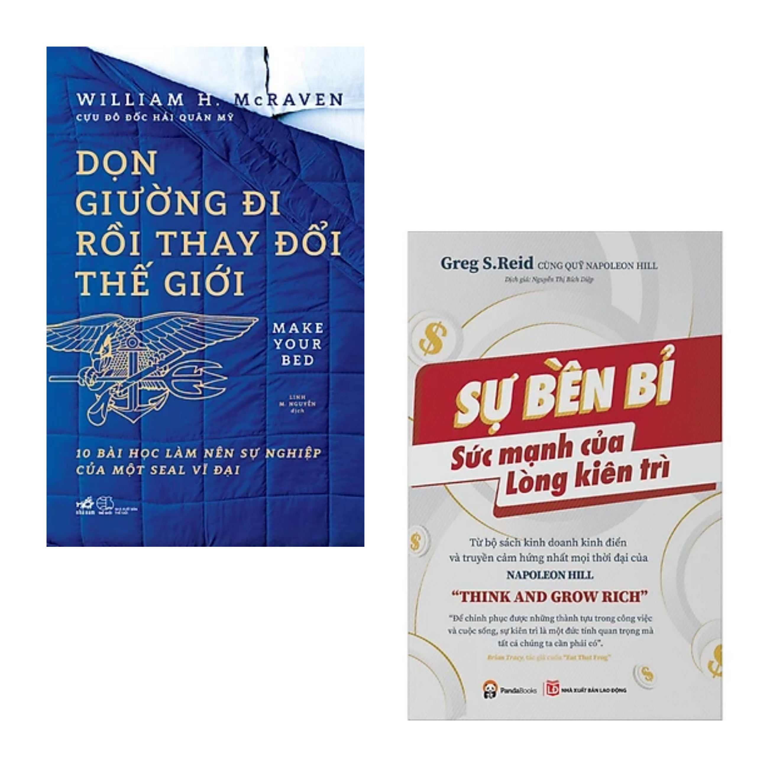 COMBO 2 cuốn sách tư duy - kĩ năng sống: Dọn Giường Đi Rồi Thay Đổi Thế Giới - 10 Bài Học làm Nên Sự Nghiệp Của Một SEAL Vĩ Đại + Sự bền bỉ sức mạnh của lòng kiên trì