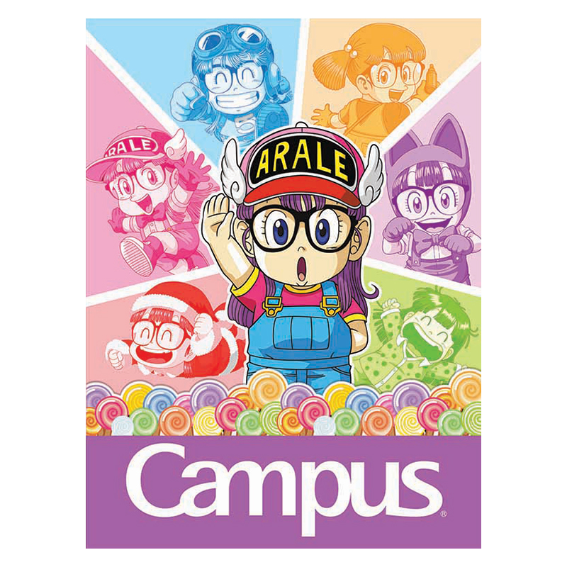 Lốc 5 Cuốn Vở A5 4 Ô Ly (2 x 2 mm) Campus Arale Hi NB-AARH96 - ĐL 120 (96 Trang) - Mẫu Ngẫu Nhiên