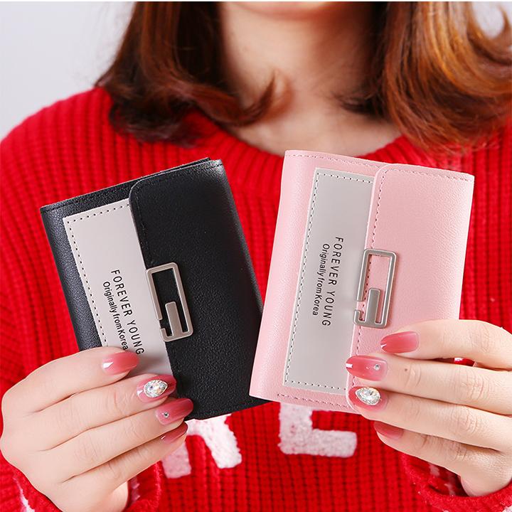 Ví Bóp Ngang Nữ Mini Cầm Tay Vuông Forever Da Pu Cao Cấp Khóa Kéo Chắc Chắn