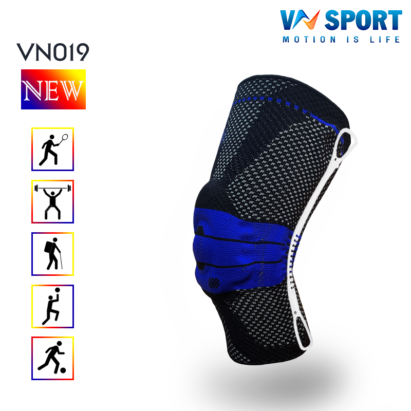 BĂNG BẢO VỆ KHỚP ĐẦU GỐI 360º VNSPORT - VN019 (Pro) - KNEE SUPPORT 360º VN019 PROFESSIONAL. Độc Quyền Tại VNSport - Hàng Cao Cấp Chính Hãng (1 Chiếc )