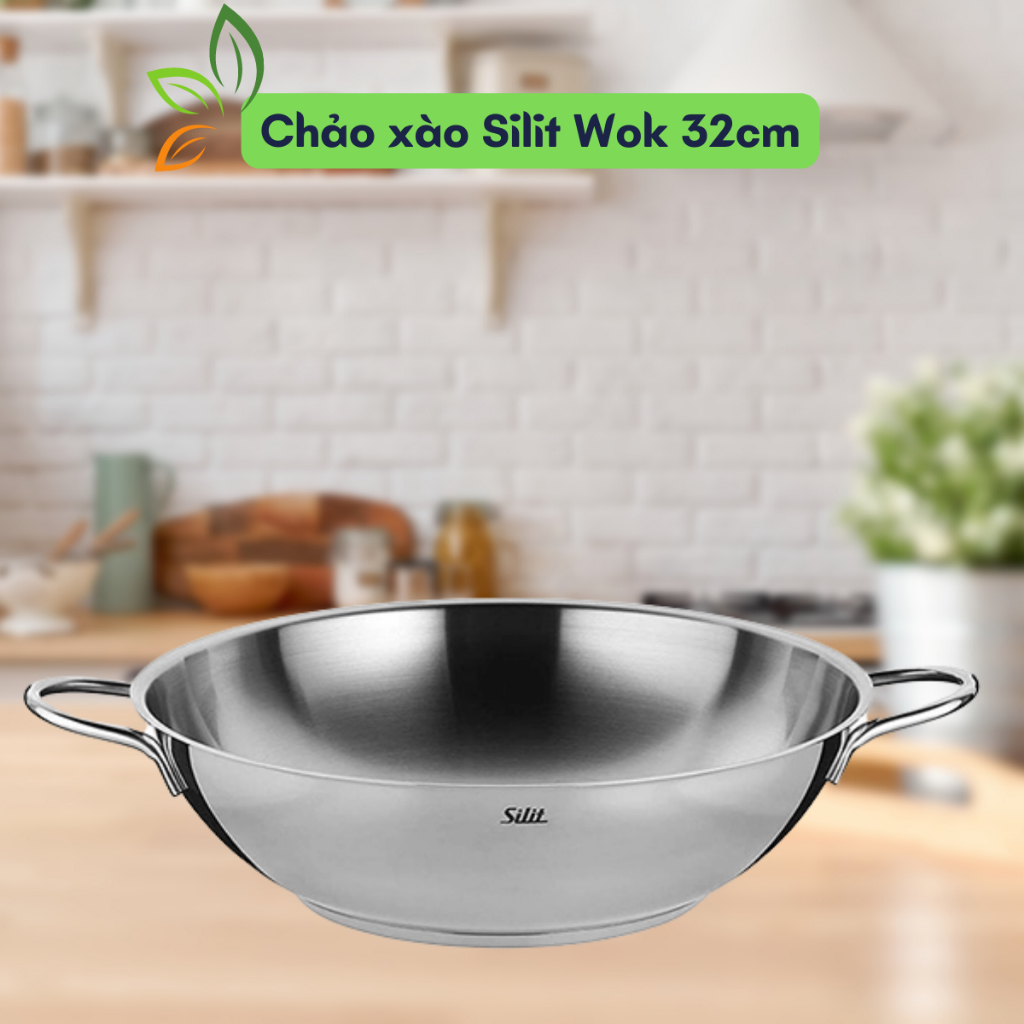 Chảo Sâu Lòng SILIT WOK 32cm, Chảo Xào Đức, Thiết Kế Tiện Lợi, Hiện Đại, Chất Liệu Thép Không Gỉ, Nhập Khẩu Đức, Hàng Chính Hãng