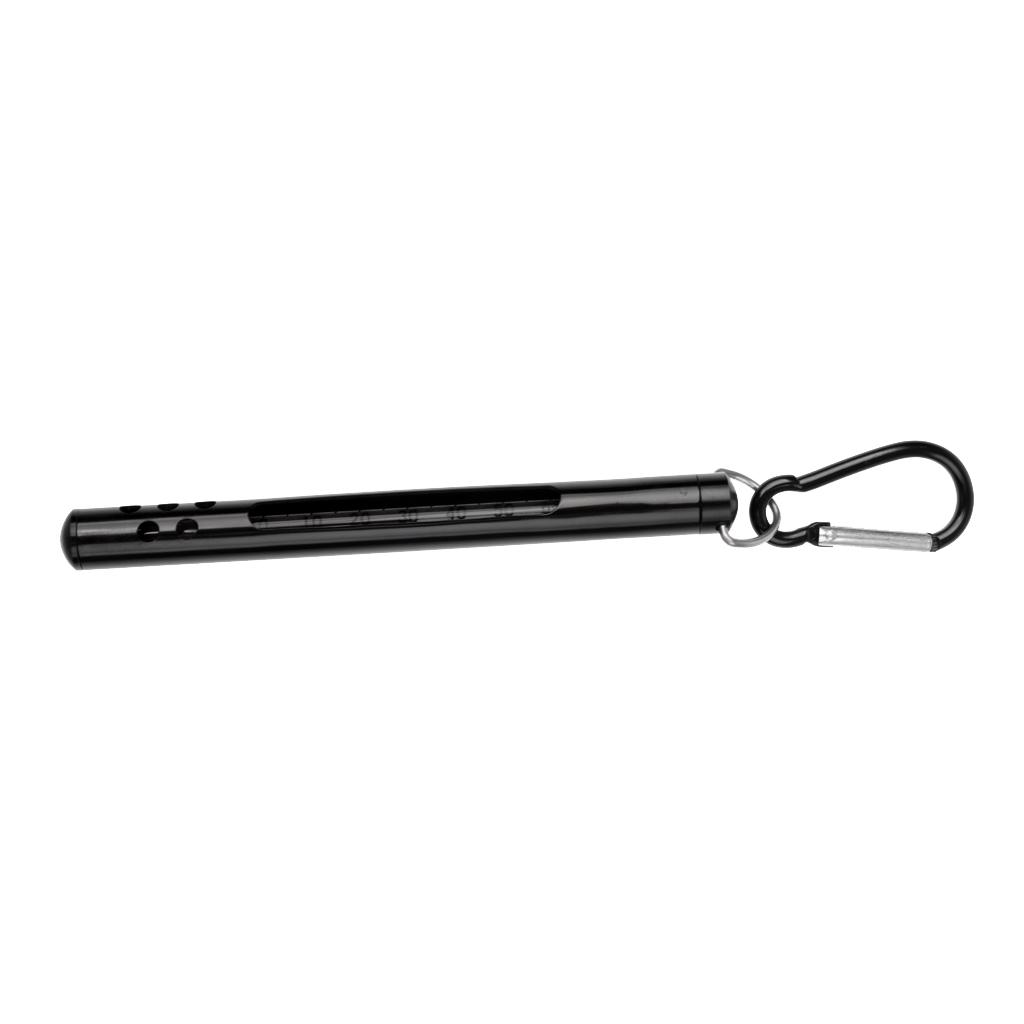 Metal Glass Fly Fishing Thermometer Stream Water Thermometer Black