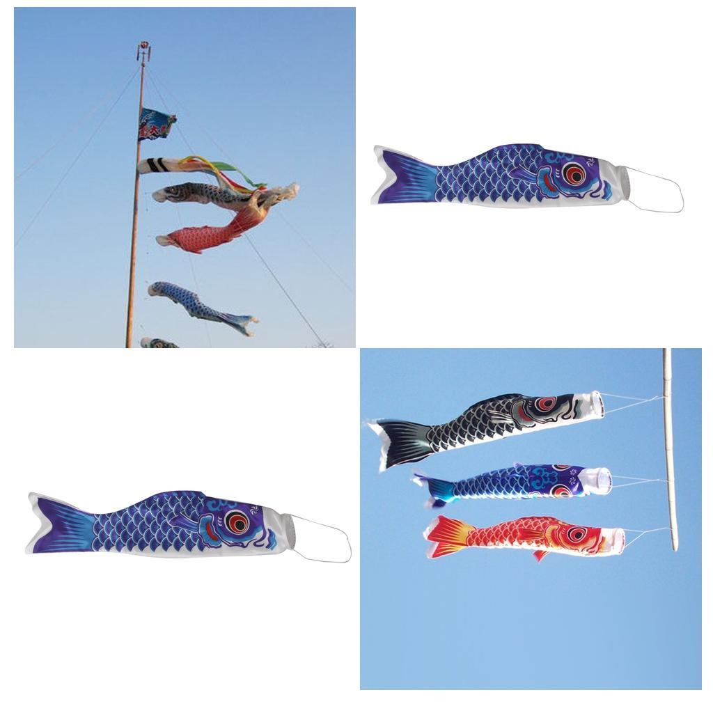 2x Colorful Windsock Japanese Carp Flag Children's Day Garden Bar Decor