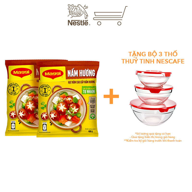 Combo 2 bịch hạt nêm nấm hương Maggi 450g