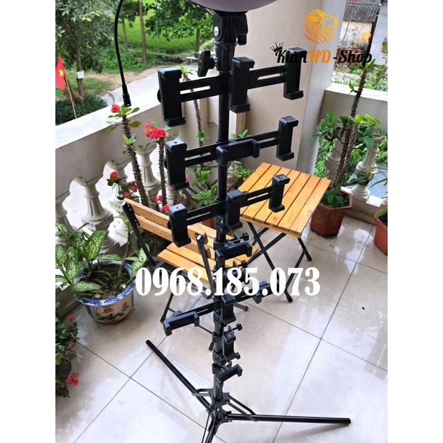 Giá Đỡ Kẹp Điện Thoại Gắn Vào Tripod Hỗ Trợ Livestream - Live Quay Phim Nhiều Máy Cùng Lúc