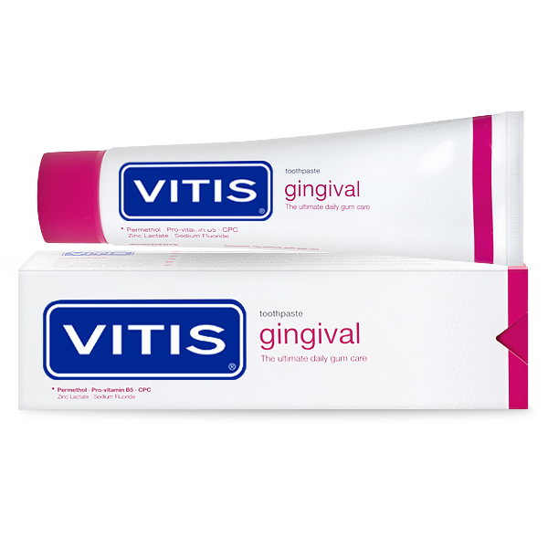 Kem đánh răng cho nướu nhạy cảm, viêm, sưng đỏ, chảy máu nướu Vitis Gingival 100ml (dùng được cho phụ nữ mang thai)