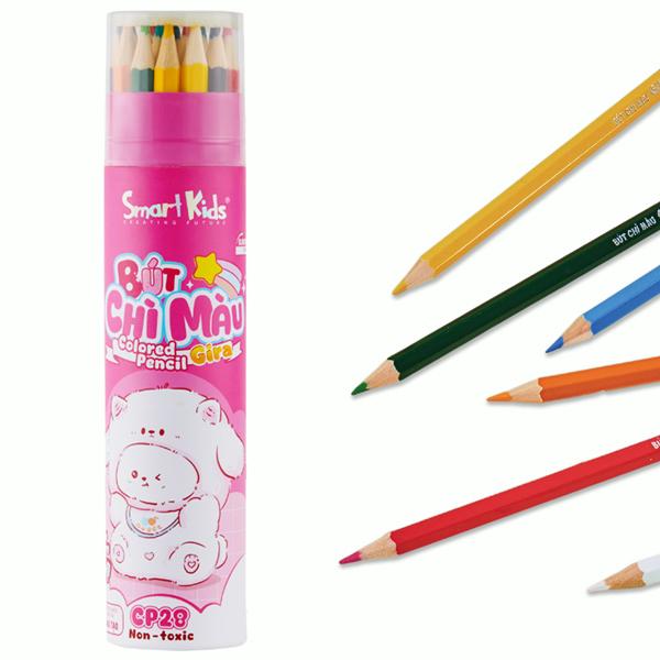 Ống 18 Bút Chì Màu Coco Puff - Smartkids CP28