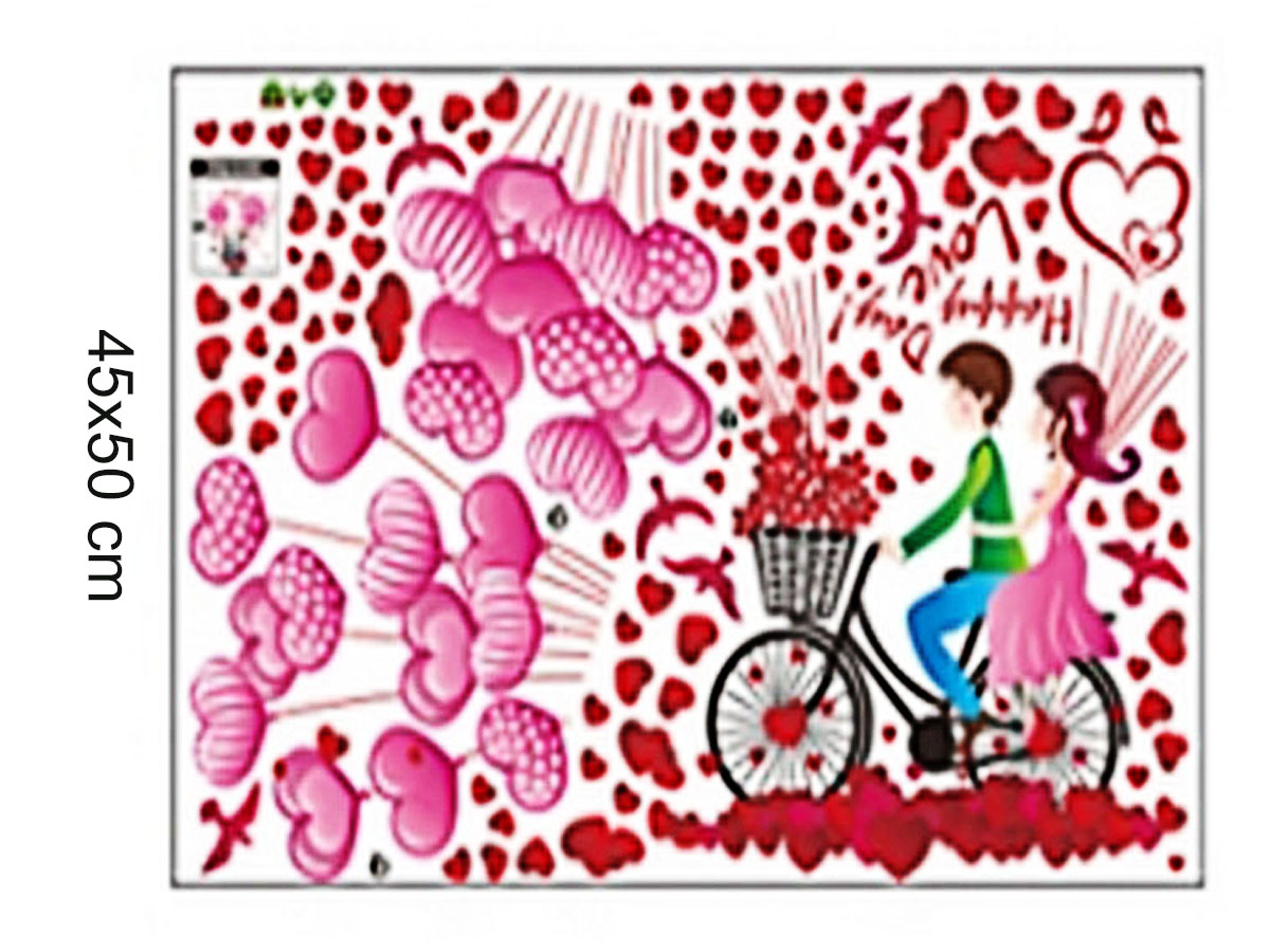 Decal dán tường xe bóng tình yêu